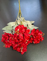 Flori artificiale de salcâm roșu intens – 50 cm, tije sârmă, material textil